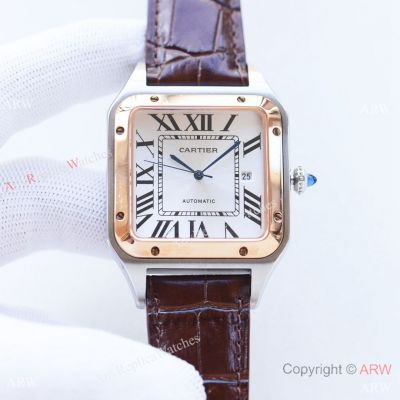 Swiss Quality Cartier Alberto Santos-Dumont de Citizen watches 39.5 2-Tone Rose Gold